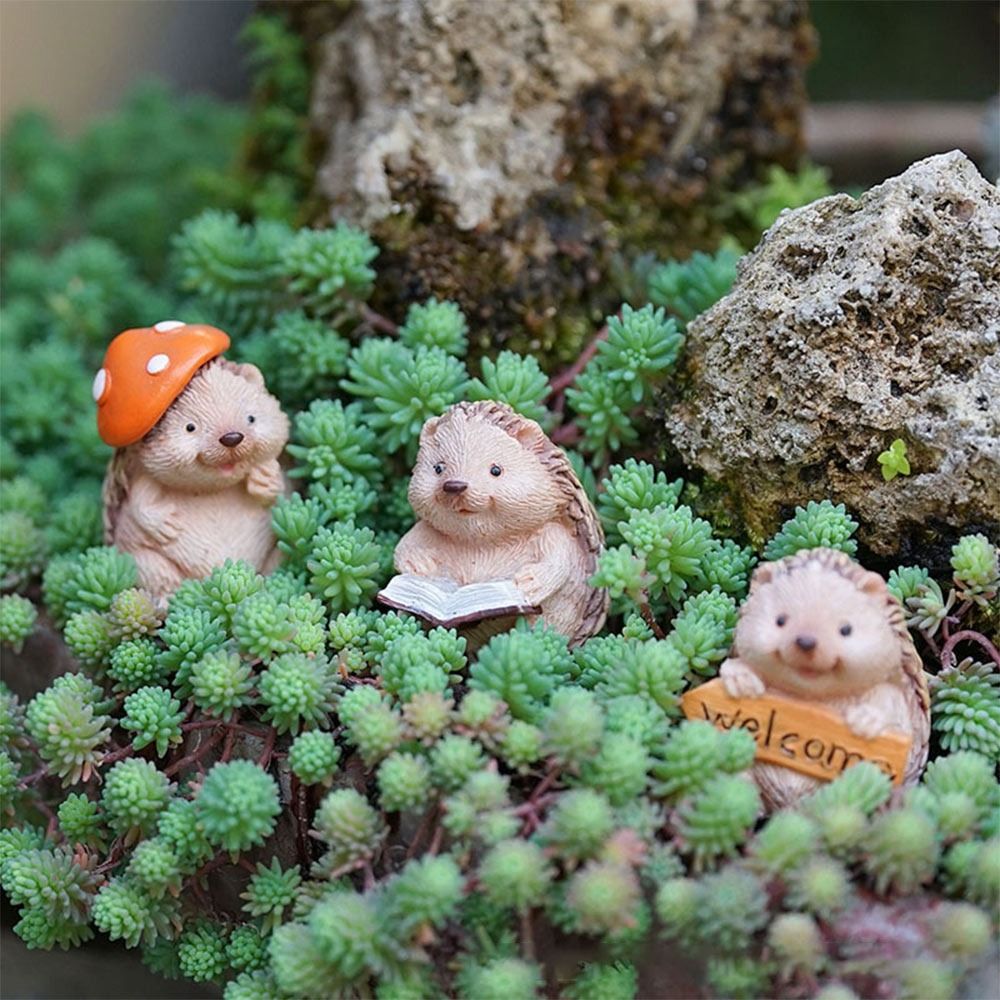 Landscape Bonsai Garden - รูปปั้นกระต่ายการ์ตูนหลากสี ของตกแต่งสวนเรซิ่นขนาดเล็ก รูปปั้นเต่า ของประดับบอนไซ รูปปั้นสัตว์สำหรับสนามหญ้า กันน้ำ