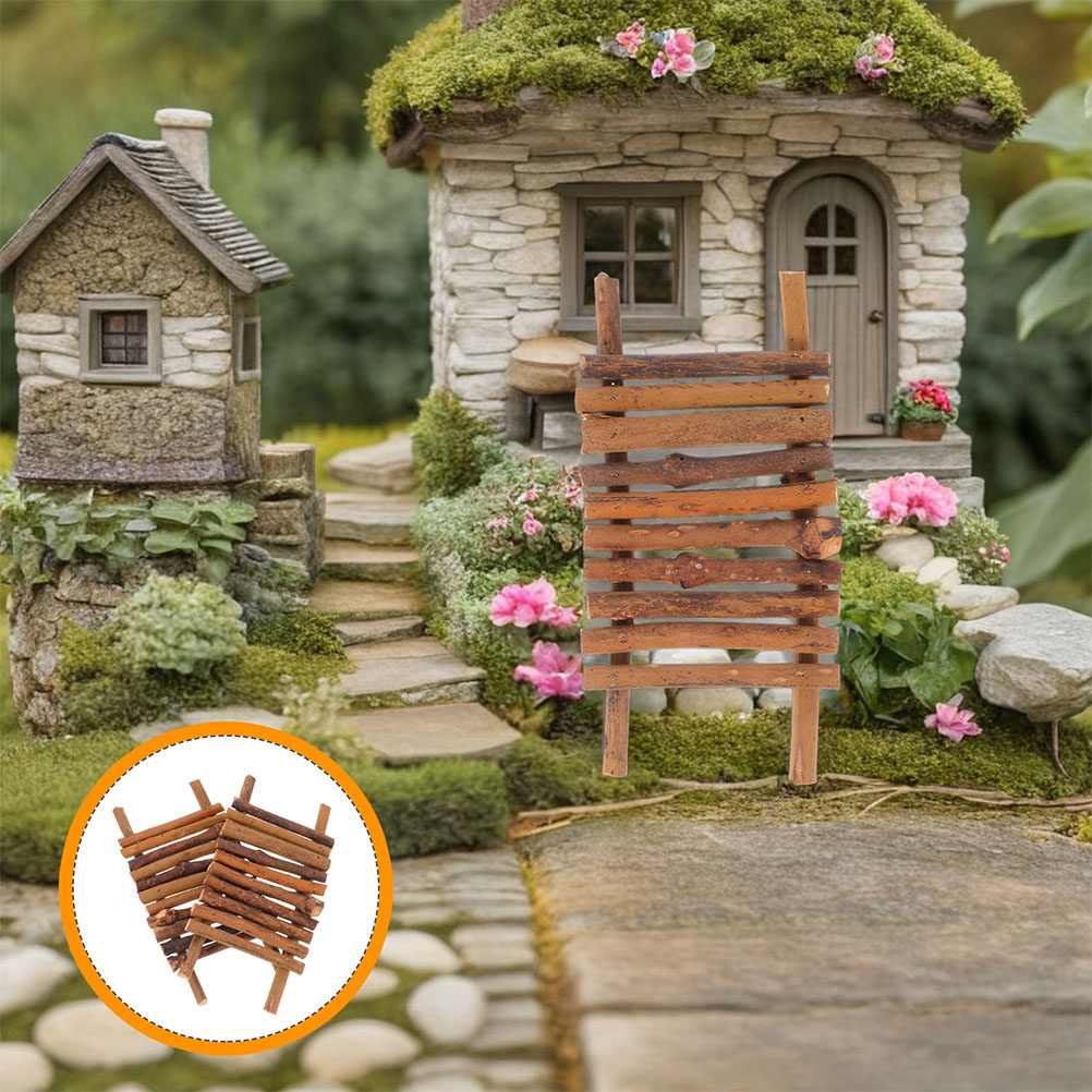 Bonsai Garden Landscape Design - สะพานเถาวัลย์ขนาดเล็ก 2 ชิ้น สำหรับตกแต่งสวนเทพนิยาย เทอร์ราเรียม บอนไซ