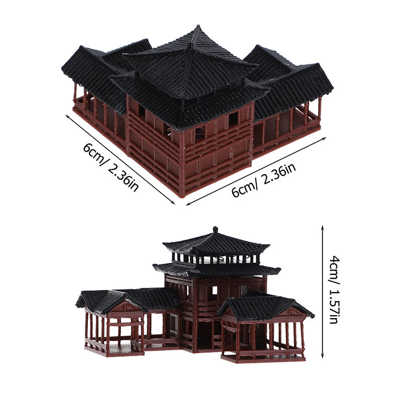 Bonsai Garden Chinese Garden - โมเดลอาคารโบราณ ศาลาญี่ปุ่นขนาดเล็ก ของตกแต่งสวนเซนขนาดเล็ก ตู้ปลา ของประดับบอนไซ รูปปั้นโรงเตี๊ยมจีน