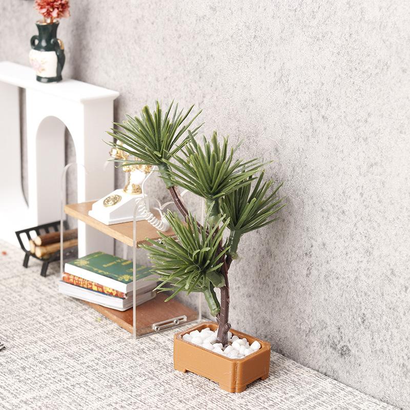 Landscape Bonsai Garden - ต้นสนจำลองขนาด 1/12 สำหรับตกแต่งสวนจิ๋ว บ้านตุ๊กตา ของตกแต่งบอนไซ 1