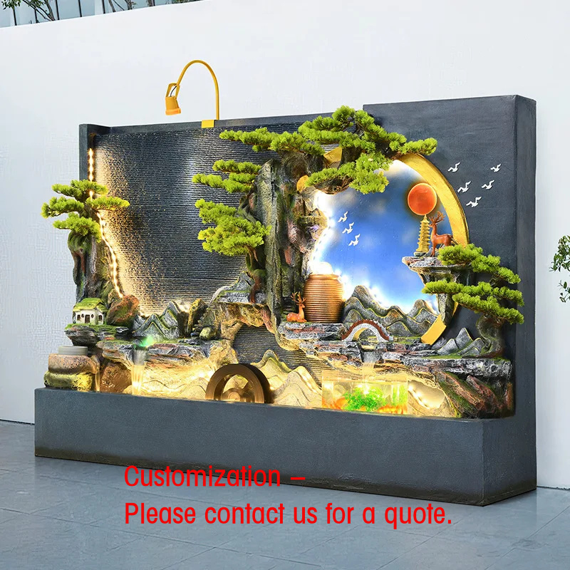 Bonsai Zen Garden Set - ชุดน้ำพุตกแต่งสวนสวยหรู น้ำพุขนาดใหญ่ น้ำตกบอนไซ น้ำพุเซน สำหรับตกแต่งภายนอก