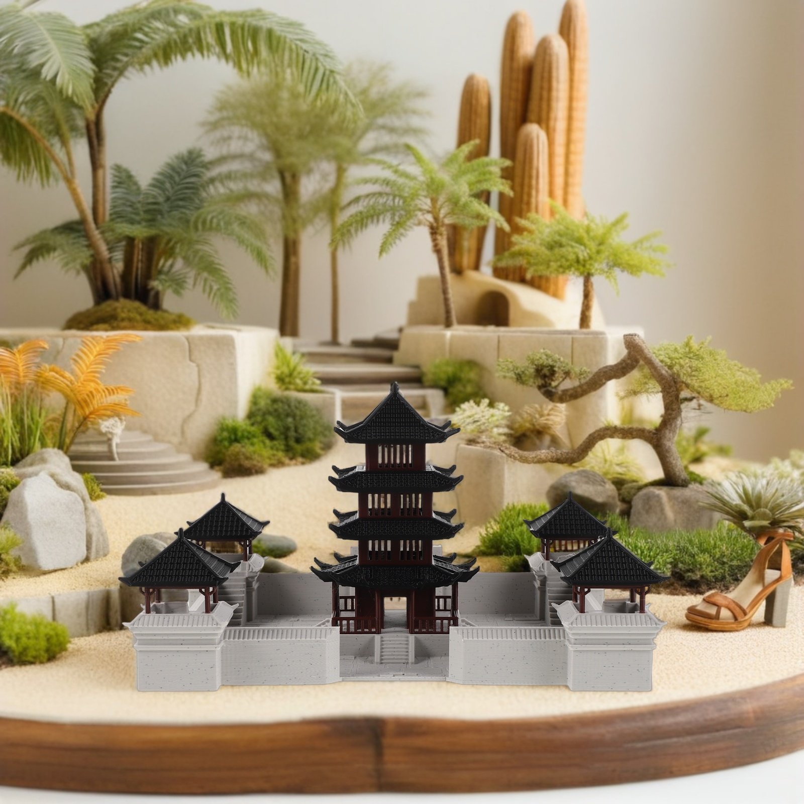 ประติมากรรมศาลาจีนขนาดเล็ก ดีไ - Bonsai Garden Landscape Design บทวิจารณ์และราคา