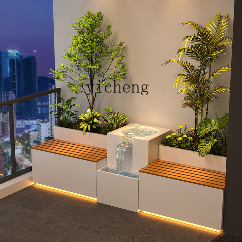 กระถางดอกไม้ระเบียงสวนพร้อมเก้ - Bonsai Garden Chinese Garden บทวิจารณ์และราคา