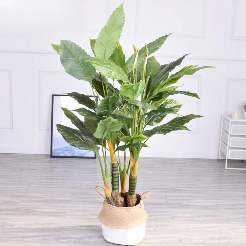 พืชประดิษฐ์ปาล์มขาวหน้าวัวตกแต - Bonsai Exhibition Garden บทวิจารณ์และราคา