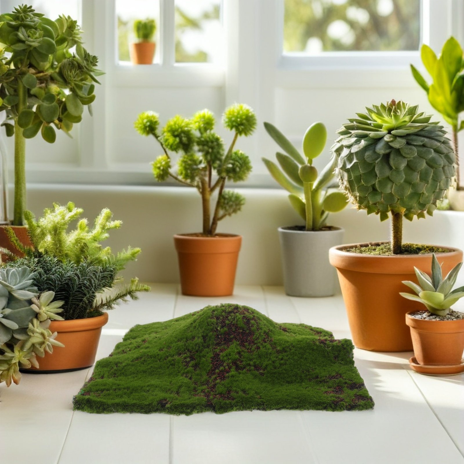 หญ้ามอสปลอม หญ้าเทียมสีเขียว แ - Landscape Bonsai Garden บทวิจารณ์และราคา