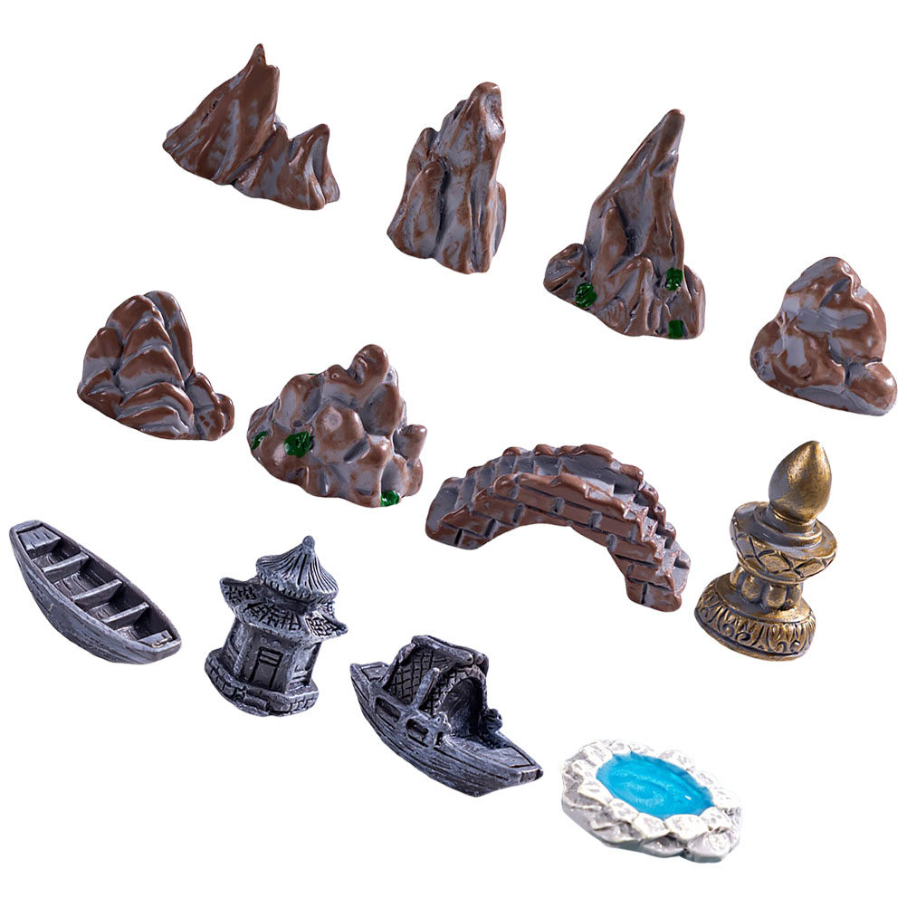 ชุดตกแต่งสวนจิ๋ว 12 ชิ้น รูปปั - Bonsai Zen Garden Set บทวิจารณ์และราคา