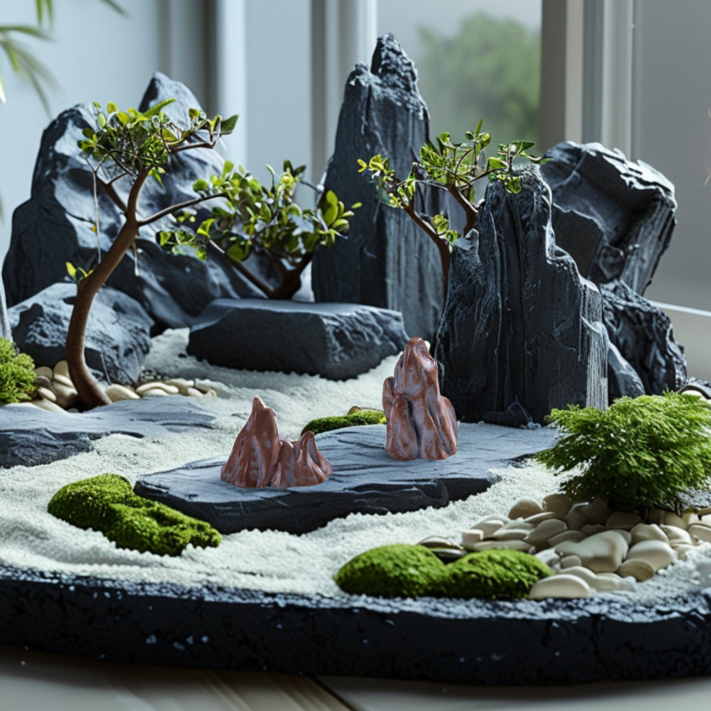 ชุดตกแต่งสวนจิ๋ว 12 ชิ้น รูปปั - Bonsai Zen Garden Set บทวิจารณ์และราคา