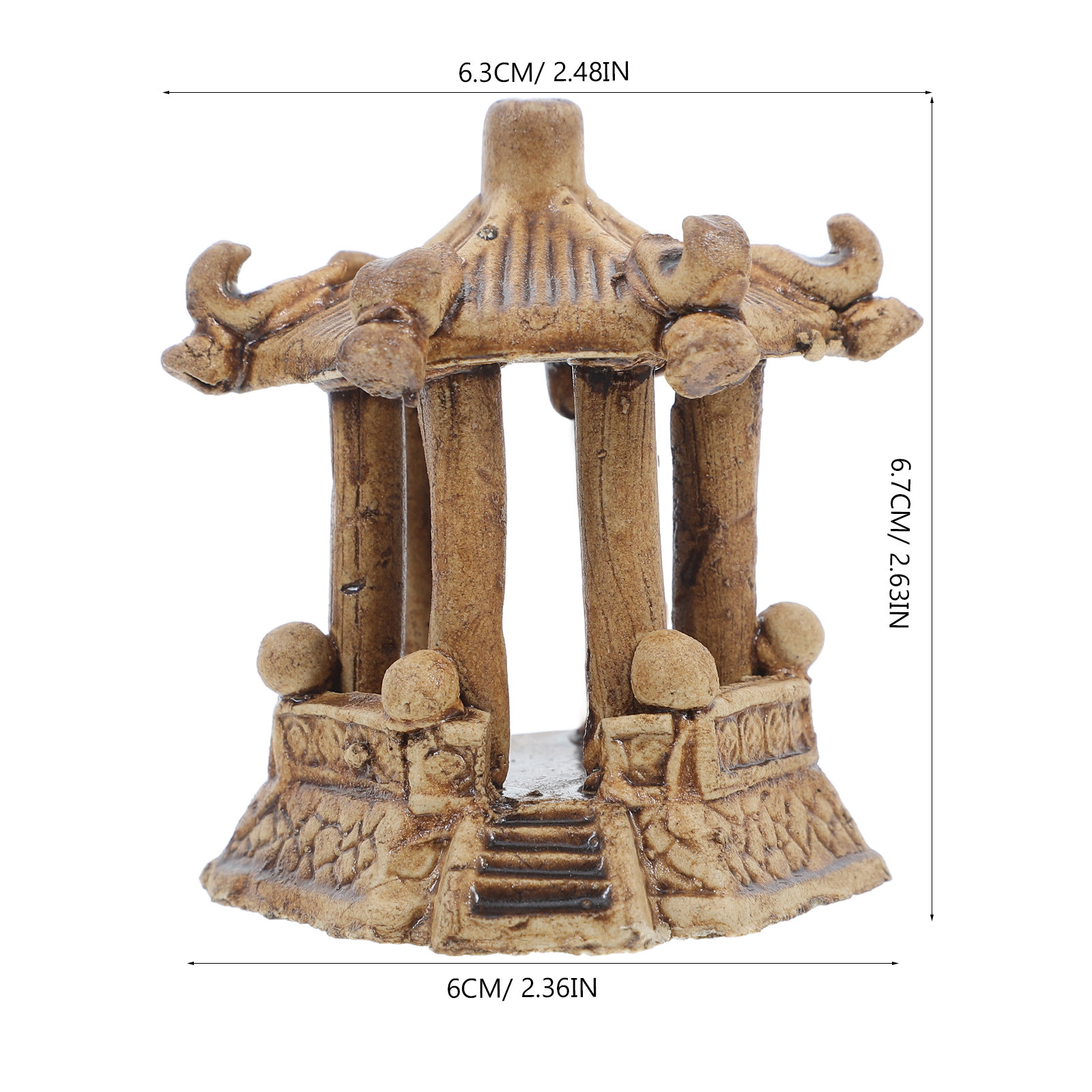 ศาลาหกเหลี่ยมเซรามิกขนาดเล็ก ต - Landscape Bonsai Garden บทวิจารณ์และราคา