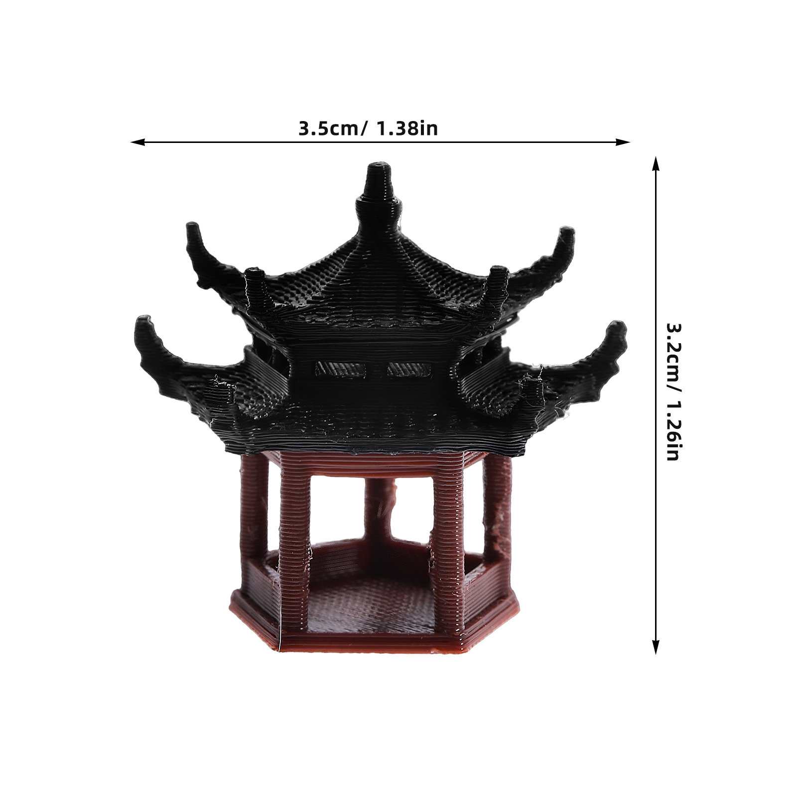 รูปปั้นเจดีย์ขนาดเล็ก 3.5 ซม.  - Bonsai Garden Landscape Design บทวิจารณ์และราคา
