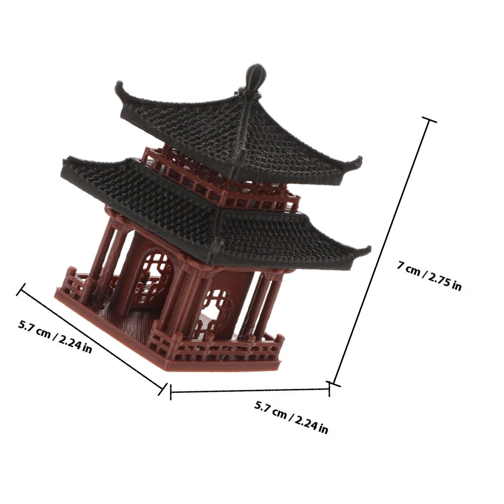 รูปปั้นเจดีย์ขนาดเล็ก งานฝีมือ - Bonsai Garden Landscape Design บทวิจารณ์และราคา