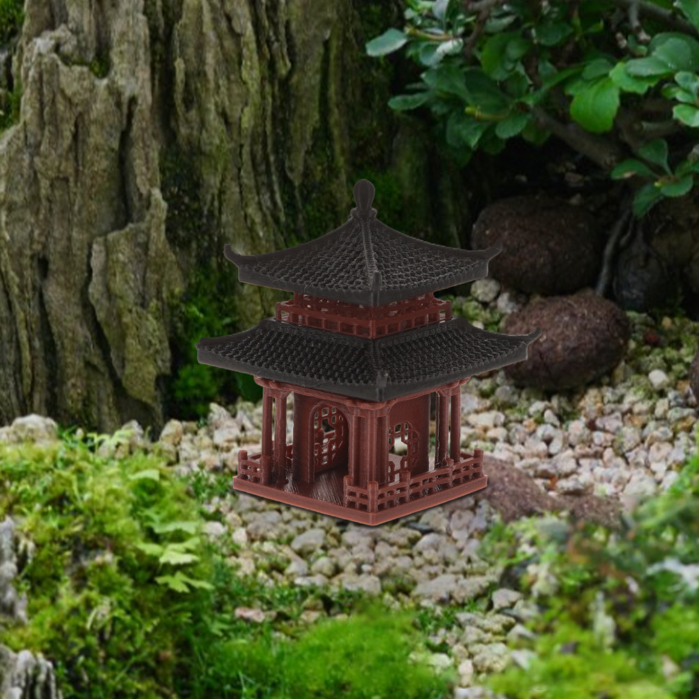รูปปั้นเจดีย์ขนาดเล็ก งานฝีมือ - Bonsai Garden Landscape Design บทวิจารณ์และราคา